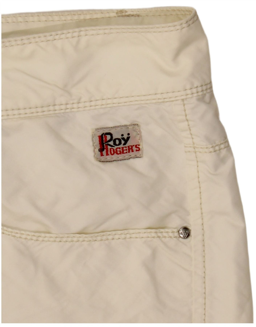 Roy Rogers Shorts feminino casual IT 48 XL W34 branco poliamida
