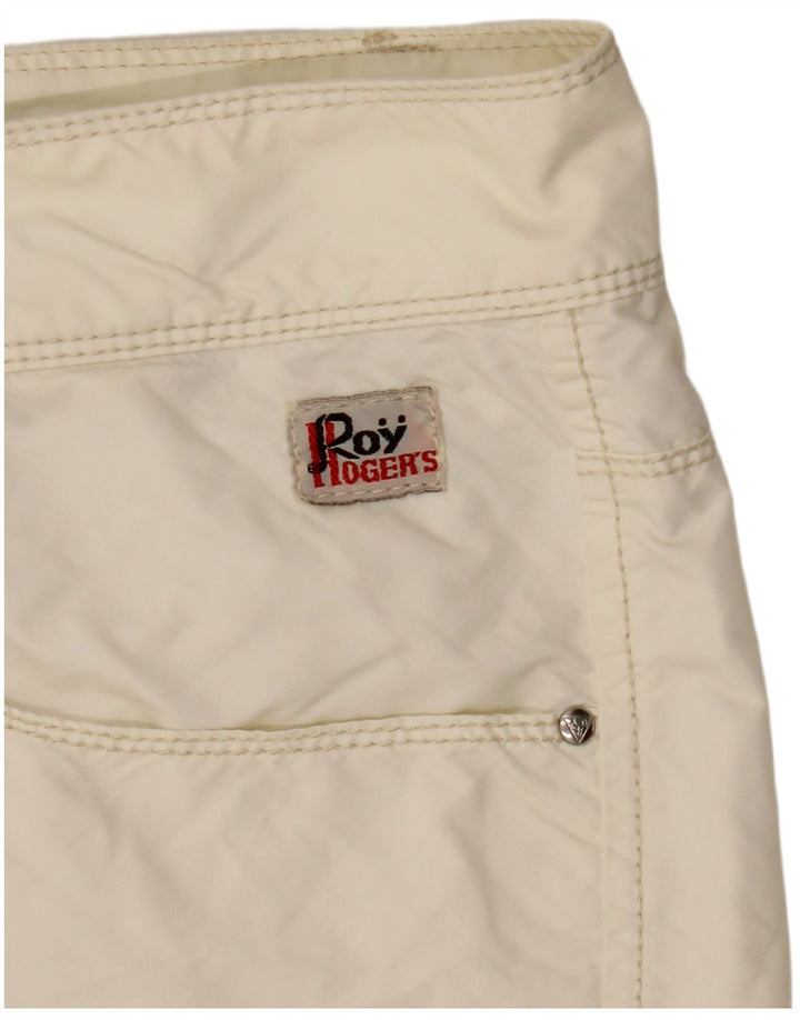 Roy Rogers Shorts feminino casual IT 48 XL W34 branco poliamida