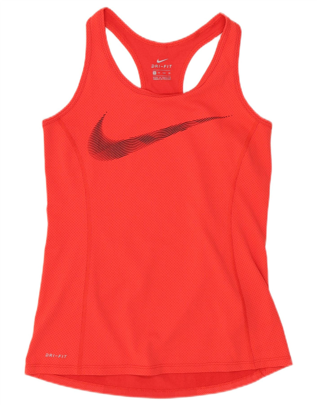 Nike Womens Dri Fit Graphic Vest Top UK 6 XS Vermelho Poliéster