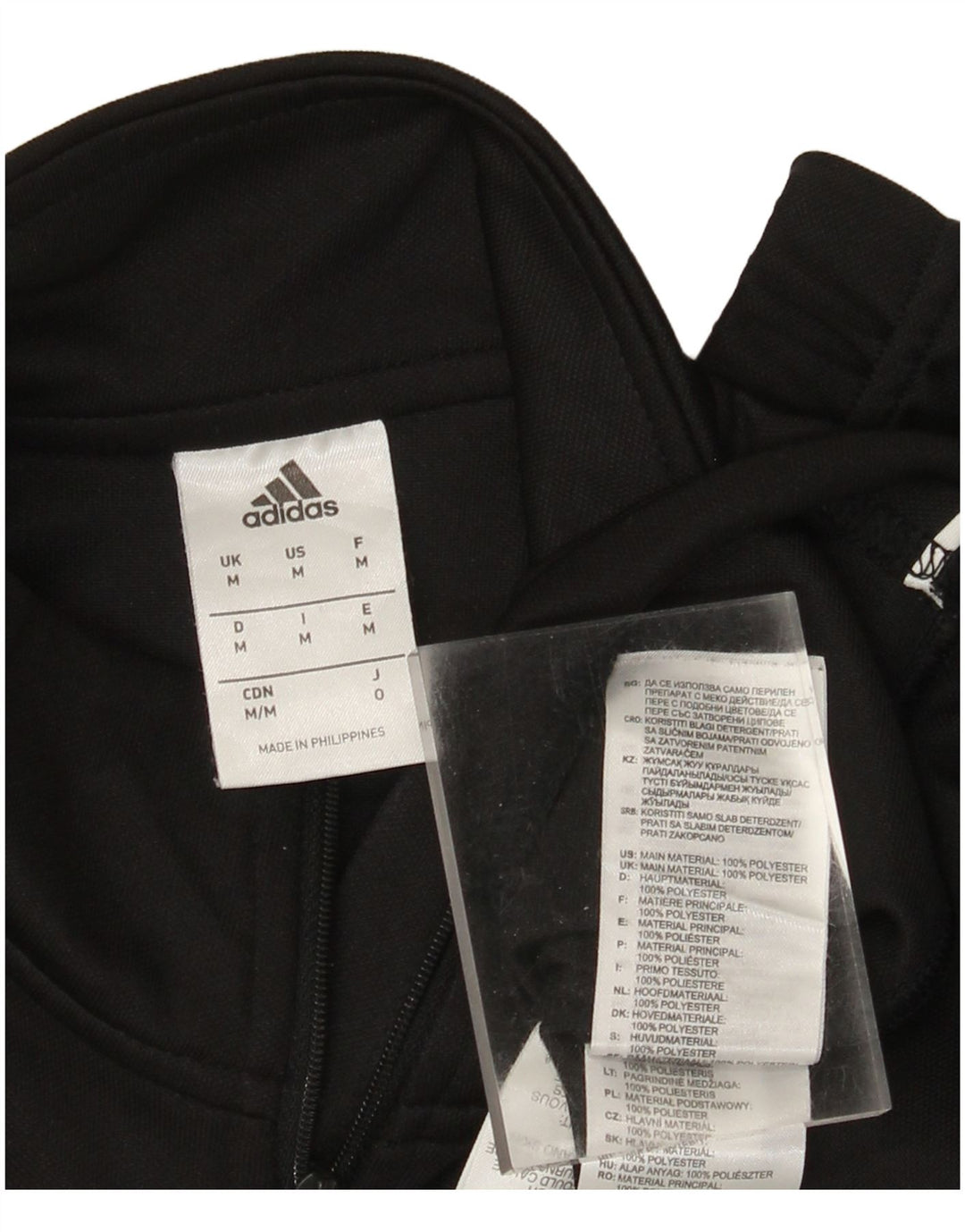 Adidas Mens Climalite Zip Neck Moletom Jumper Médio Preto Poliéster