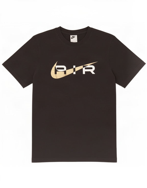 Camiseta Nike masculina gráfica top pequeno algodão preto