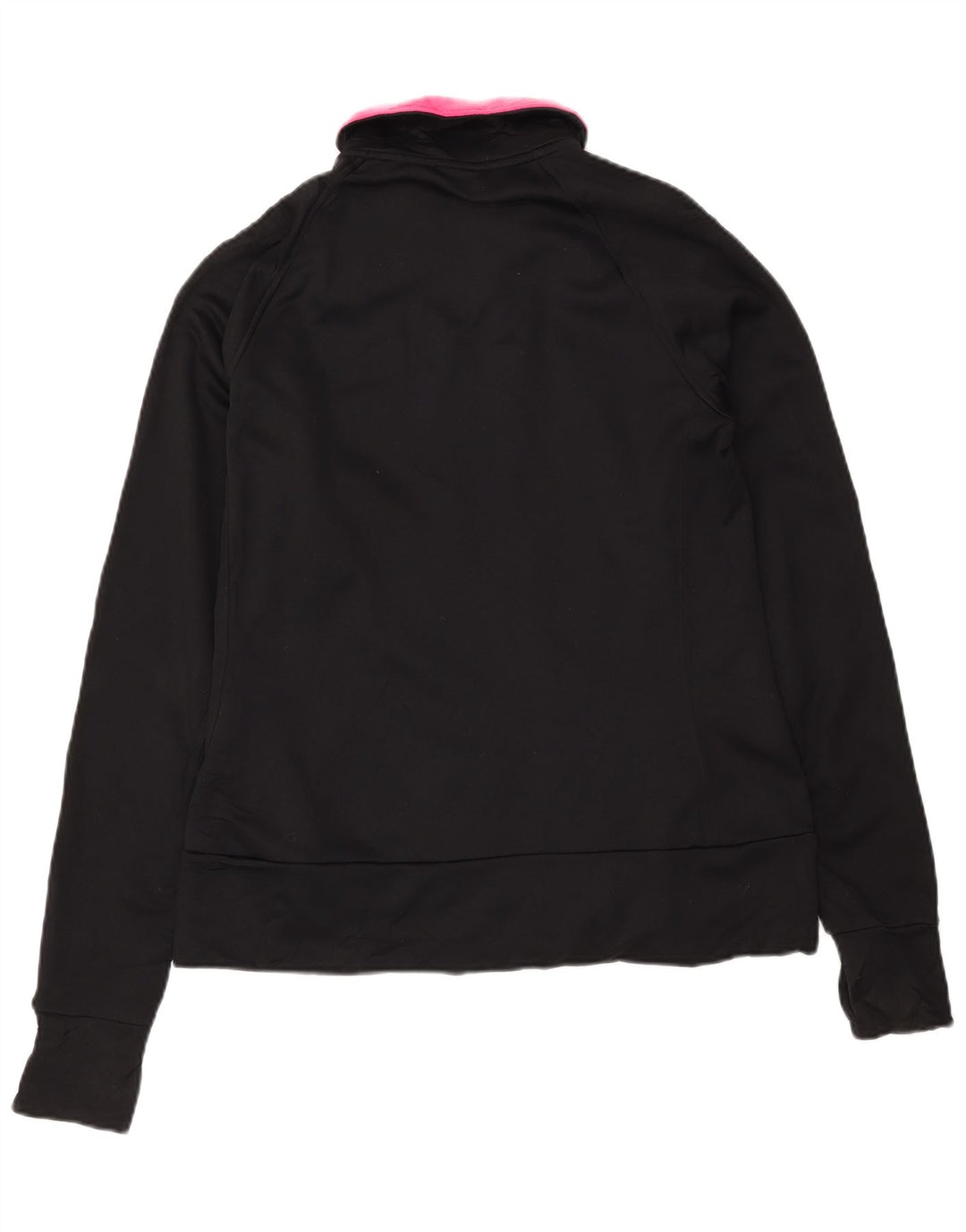 PUMA Womens Tracksuit Top Jacket UK 14 Médio Preto Poliéster