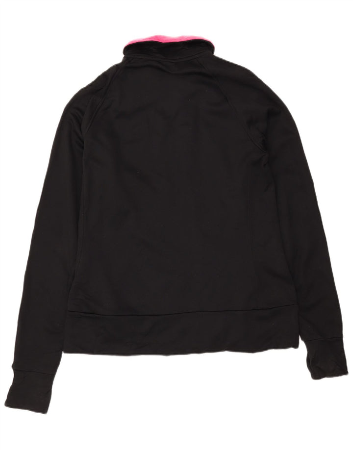 PUMA Womens Tracksuit Top Jacket UK 14 Médio Preto Poliéster