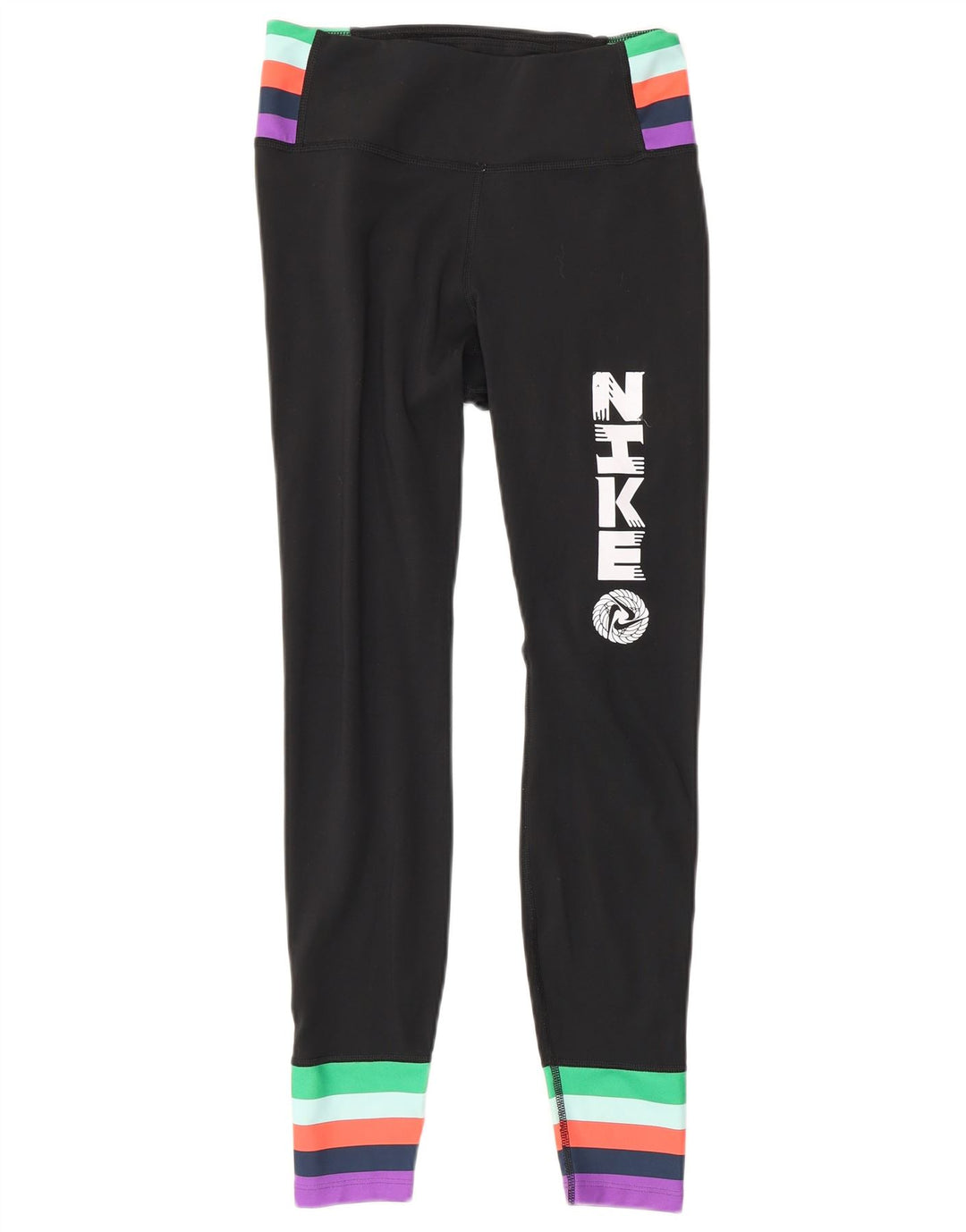 Leggings Nike Feminino UK 6 XS Preto Colorblock Poliéster