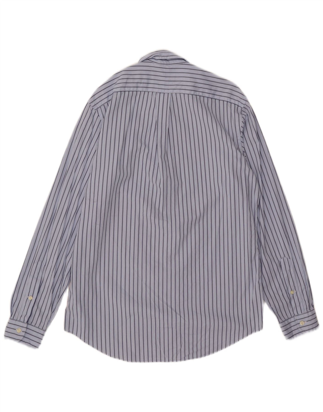 Polo Ralph Lauren Camisa masculina de algodão listrado azul médio