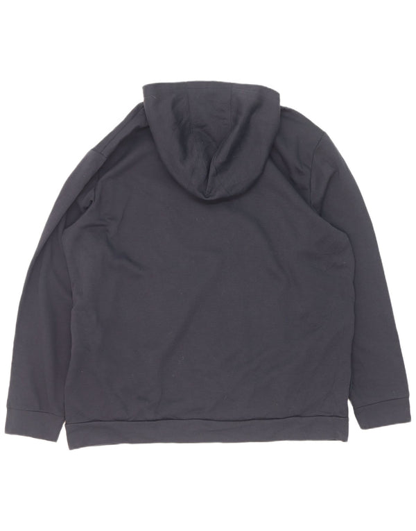 Adidas masculino moletom com capuz 2XL azul marinho poliéster