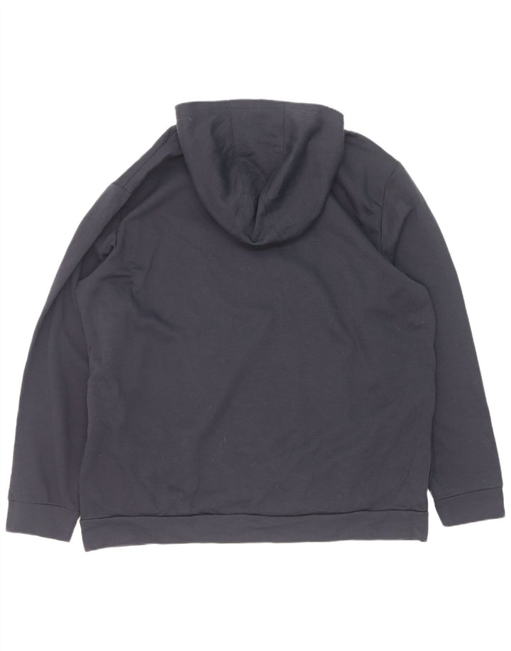 Adidas masculino moletom com capuz 2XL azul marinho poliéster