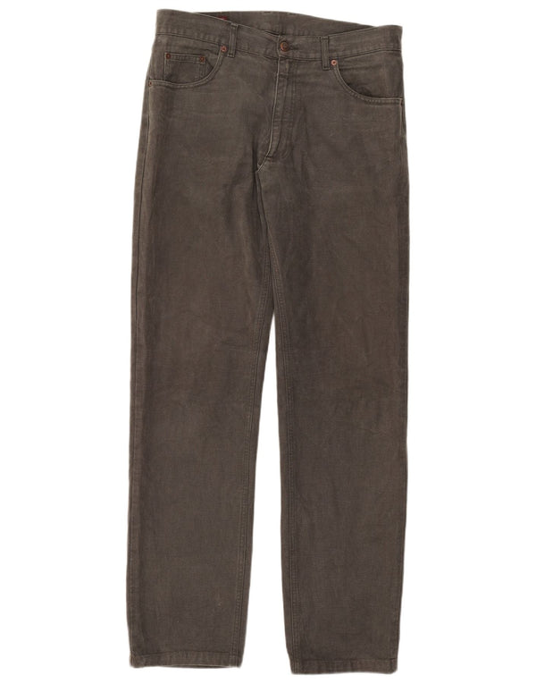 Jeans retos masculinos Marlboro Classics W34 L32 algodão cáqui