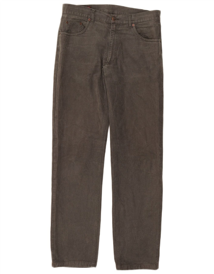 Jeans retos masculinos Marlboro Classics W34 L32 algodão cáqui