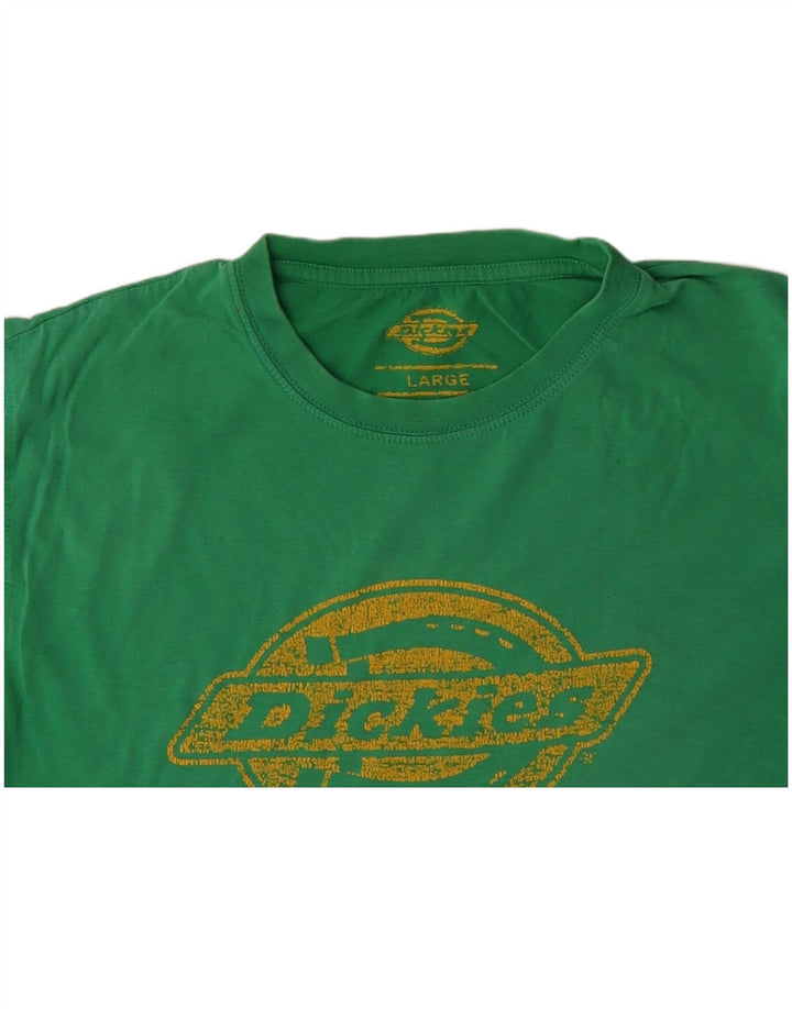 Camiseta masculina gráfica DICKIES Top grande de algodão verde