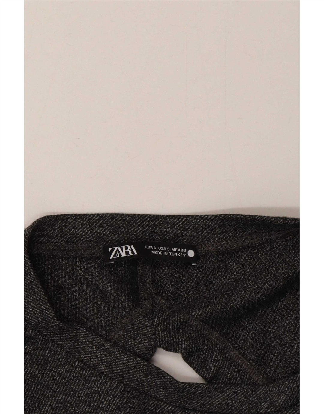 Blusa feminina Zara manga comprida oversized top UK 10 pequeno cinza