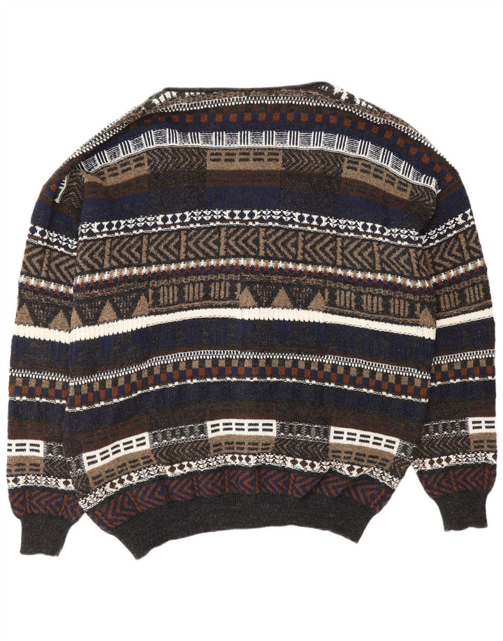 Suéter cardigã masculino ALLISON WINGATE IT 56 2XL multicolorido Fair Isle