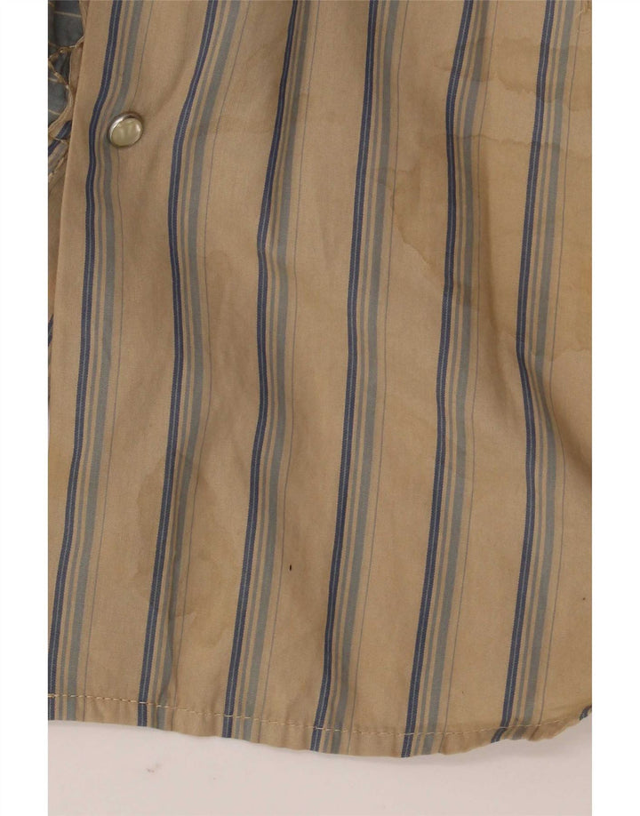 Camisa masculina Iceberg de algodão listrado bege médio