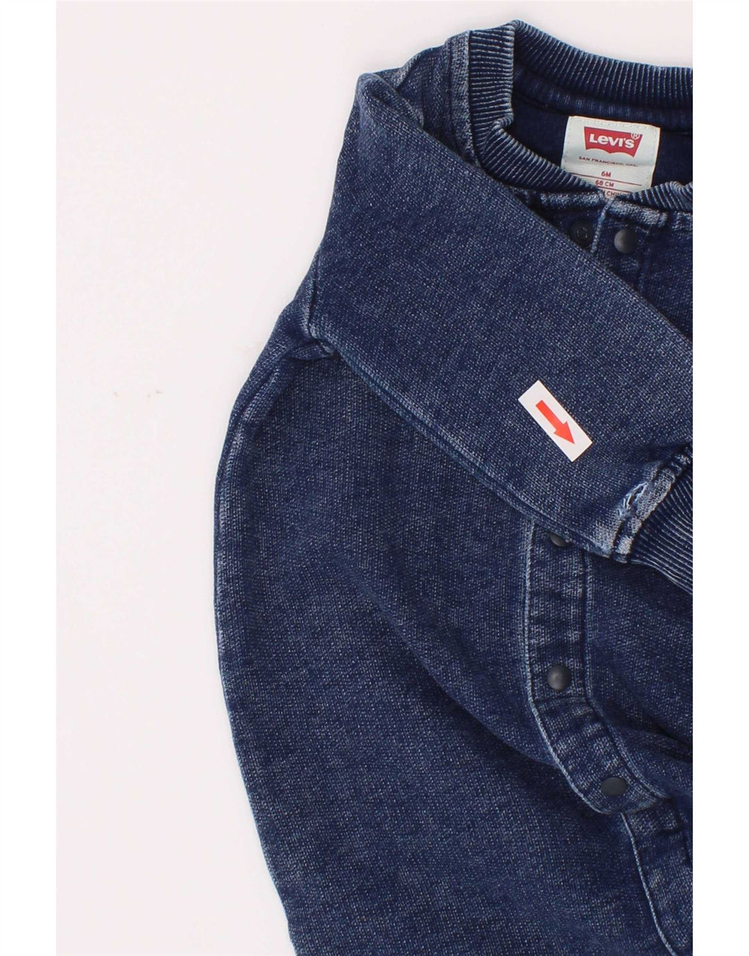 Macacão Levi's Baby Boys manga comprida 3-6 meses azul marinho