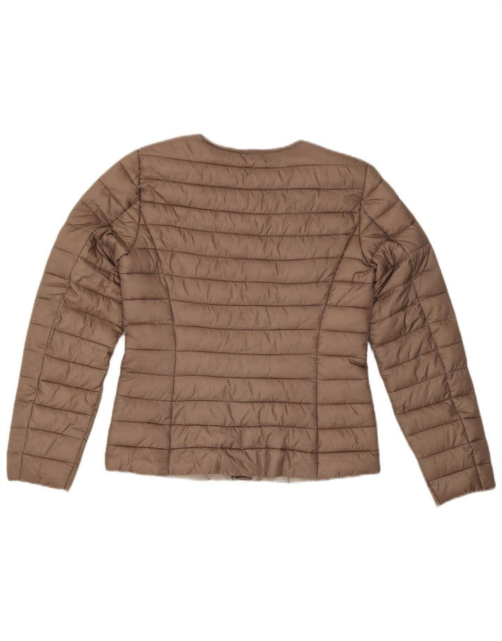 Jaqueta acolchoada de grandes dimensões Esprit para mulher UK 6 XS poliéster marrom