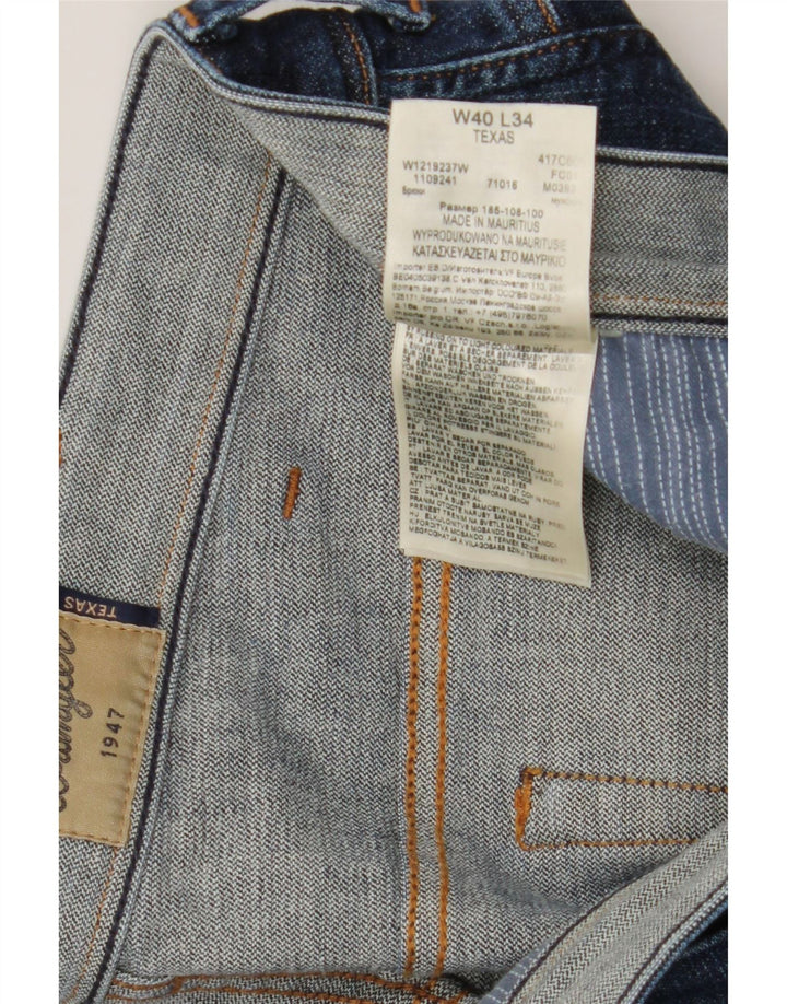 Wrangler Masculino Texas Straight Jeans W40 L34 Azul Algodão