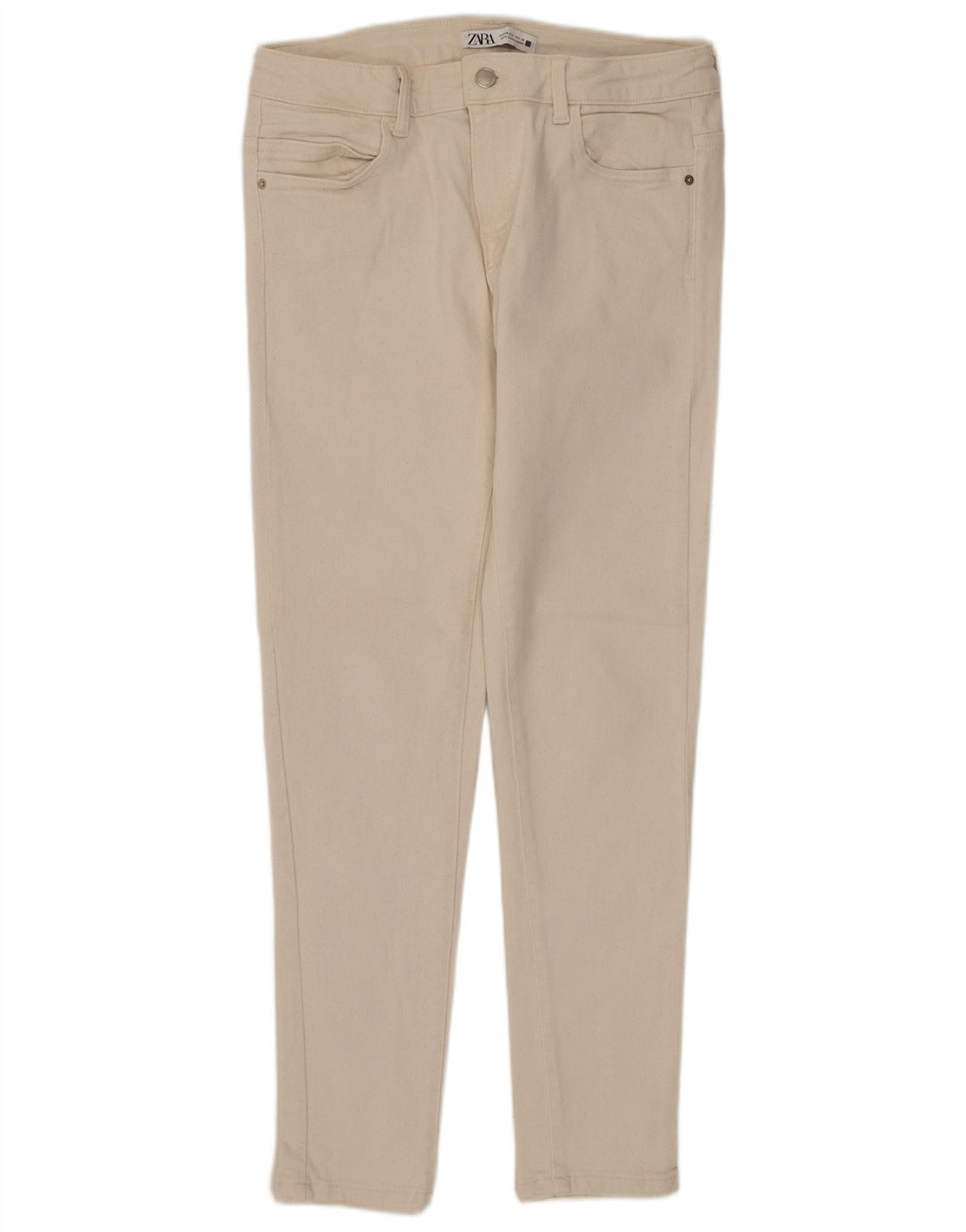 ZARA Jeans Skinny Feminino EU 40 Médio W30 L27 Off White
