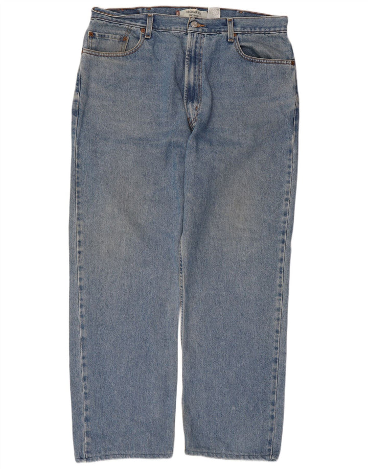 Calça jeans masculina Levi's 505 Regular Fit Straight W40 L32 Azul Algodão