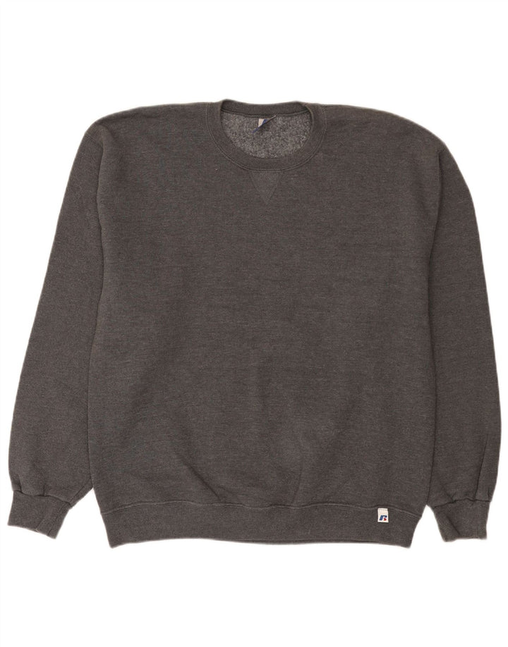 Russell Athletic Mens Moletom Jumper Grande Poliéster Cinza