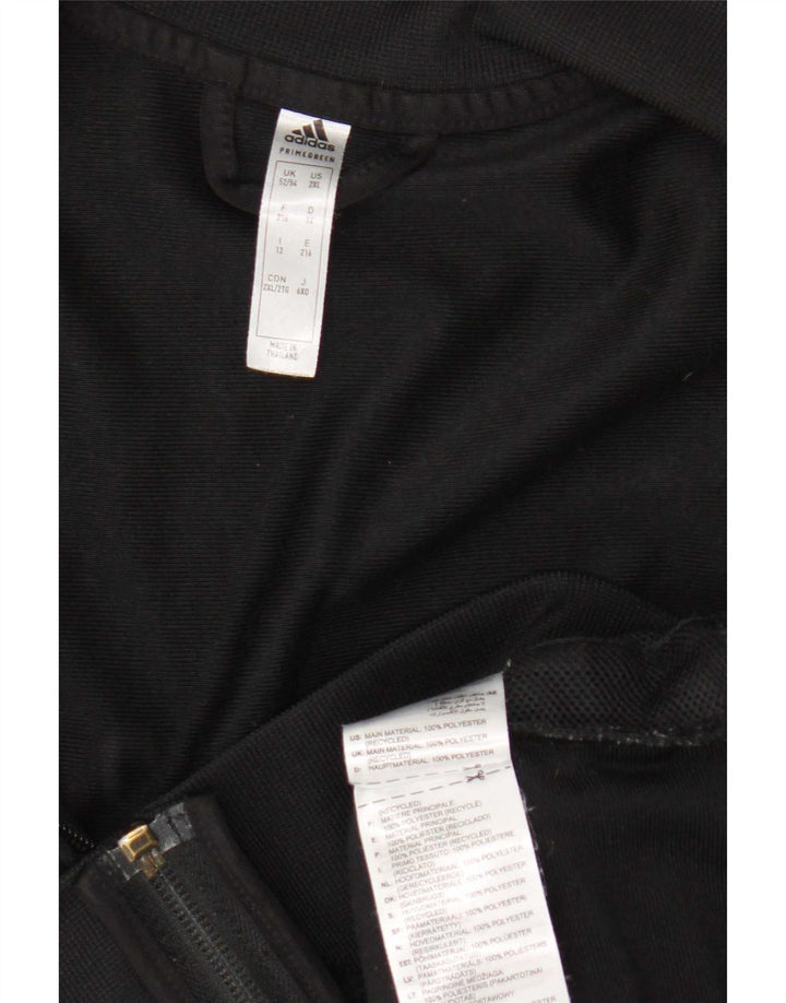 Adidas Mens Tracksuit Top Jacket UK 52/54 XL Preto Poliéster