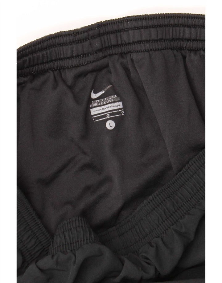 Shorts esportivos femininos Nike Dri Fit UK 16 grande poliéster preto