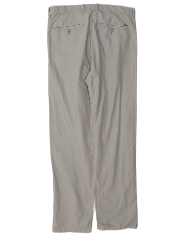 Calça chino reta masculina Calvin Klein W31 L32 algodão cinza