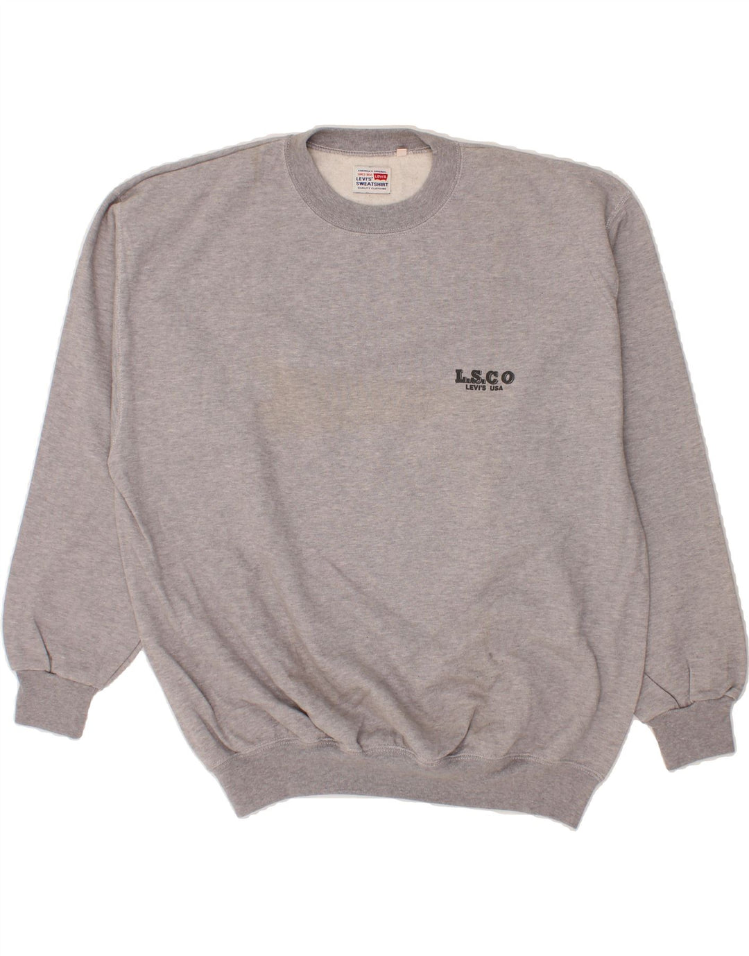 LEVI'S Mens Sweatshirt Jumper XL Grey Vintage Levi's and Second-Hand Levi's from Messina Hembry 