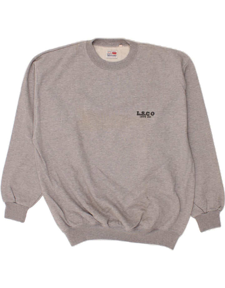 LEVI'S Mens Sweatshirt Jumper XL Grey Vintage Levi's and Second-Hand Levi's from Messina Hembry 