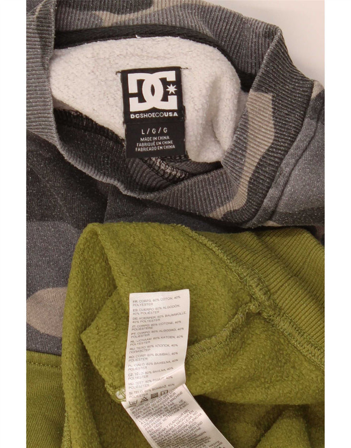 Moletom gráfico masculino DC Jumper grande algodão camuflado verde