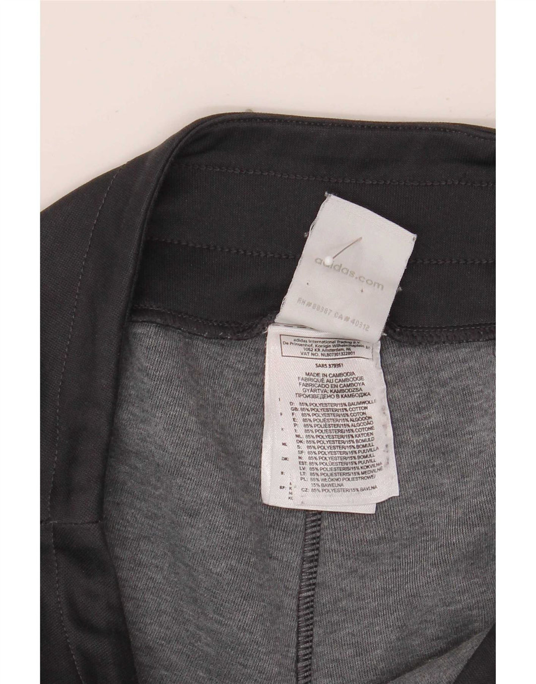 Adidas Womens Graphic Tracksuit Calças UK 12 Médio Preto Poliéster