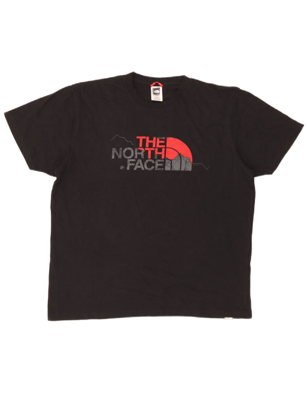 Camiseta gráfica masculina The North Face grande algodão preto