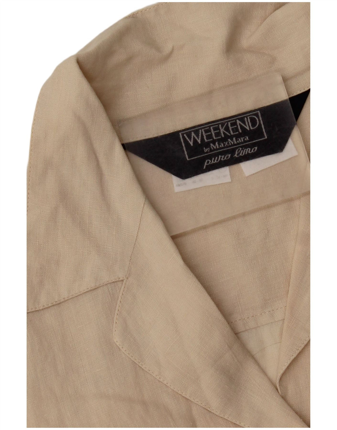 Blusa feminina sem mangas de fim de semana Max Mara Reino Unido 16 grande linho bege