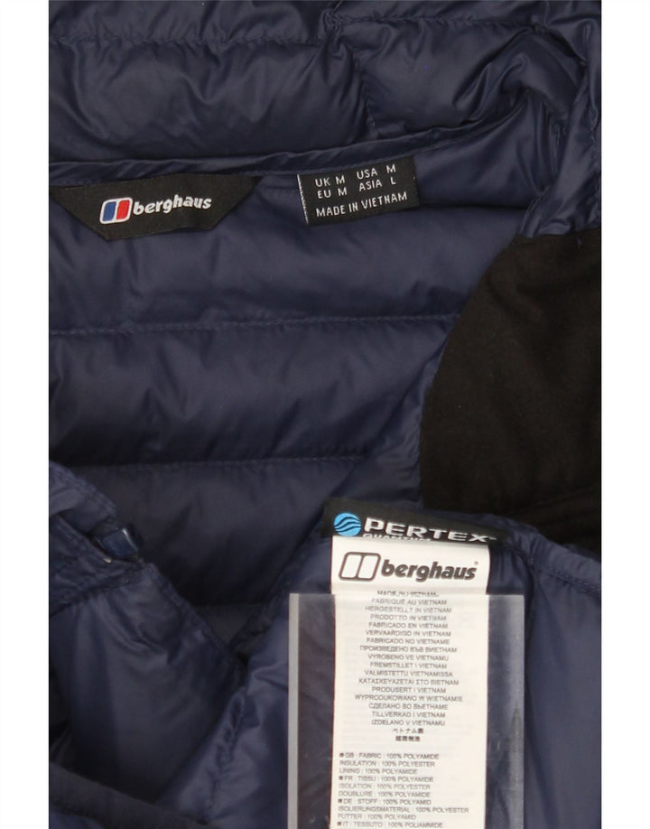 Jaqueta masculina acolchoada com capuz BERGHAUS UK 38 azul marinho médio