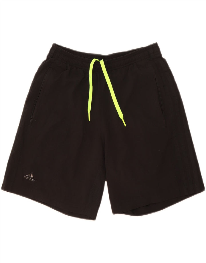 Shorts esportivos masculinos Adidas pequenos pretos