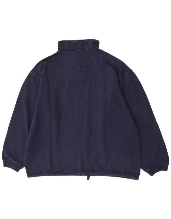 Moletom masculino Champion com zíper e gola 2XL algodão azul marinho