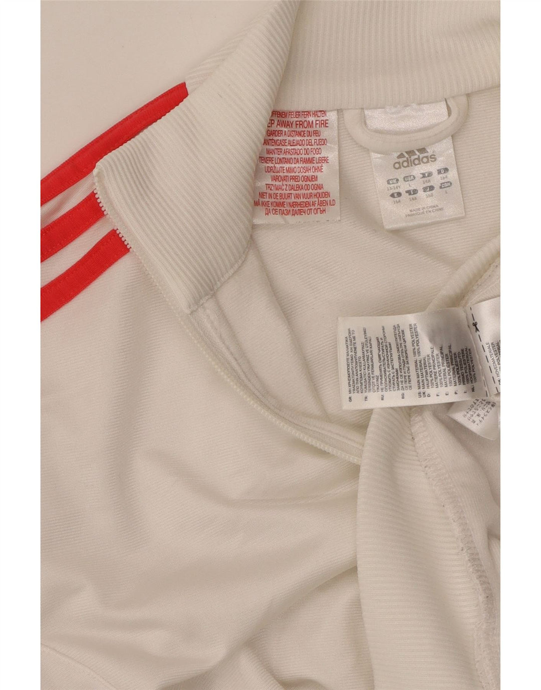 Casaco de treino adidas menino 13-14 anos branco poliéster
