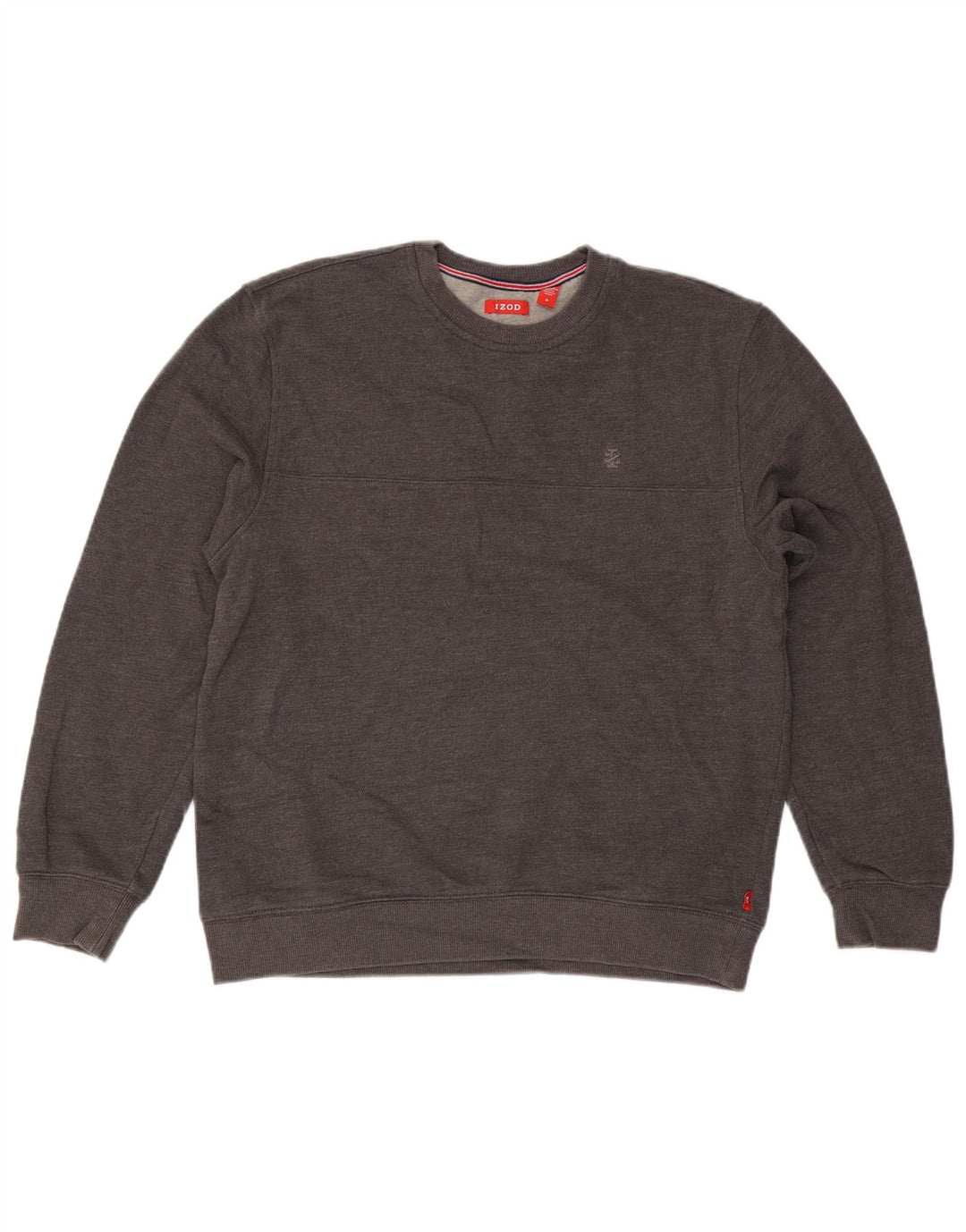 IZOD moletom masculino jumper algodão cinza médio