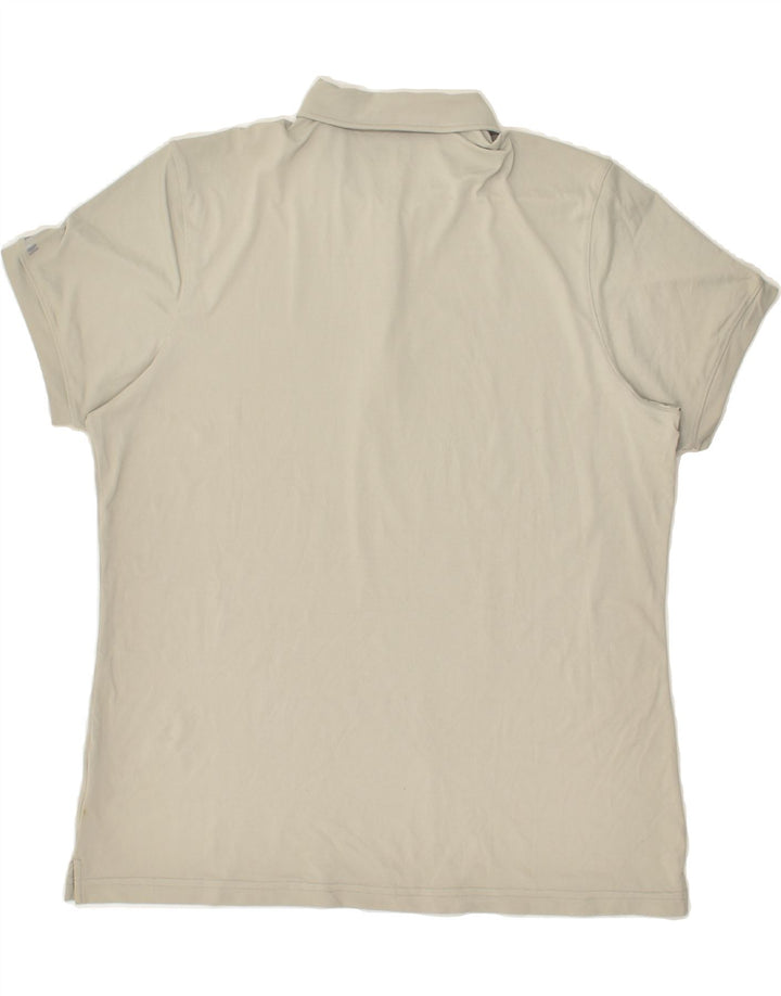 SLAM Mens Polo Shirt 2XL Grey Polyamide | Vintage Slam | Thrift | Second-Hand Slam | Used Clothing | Messina Hembry 