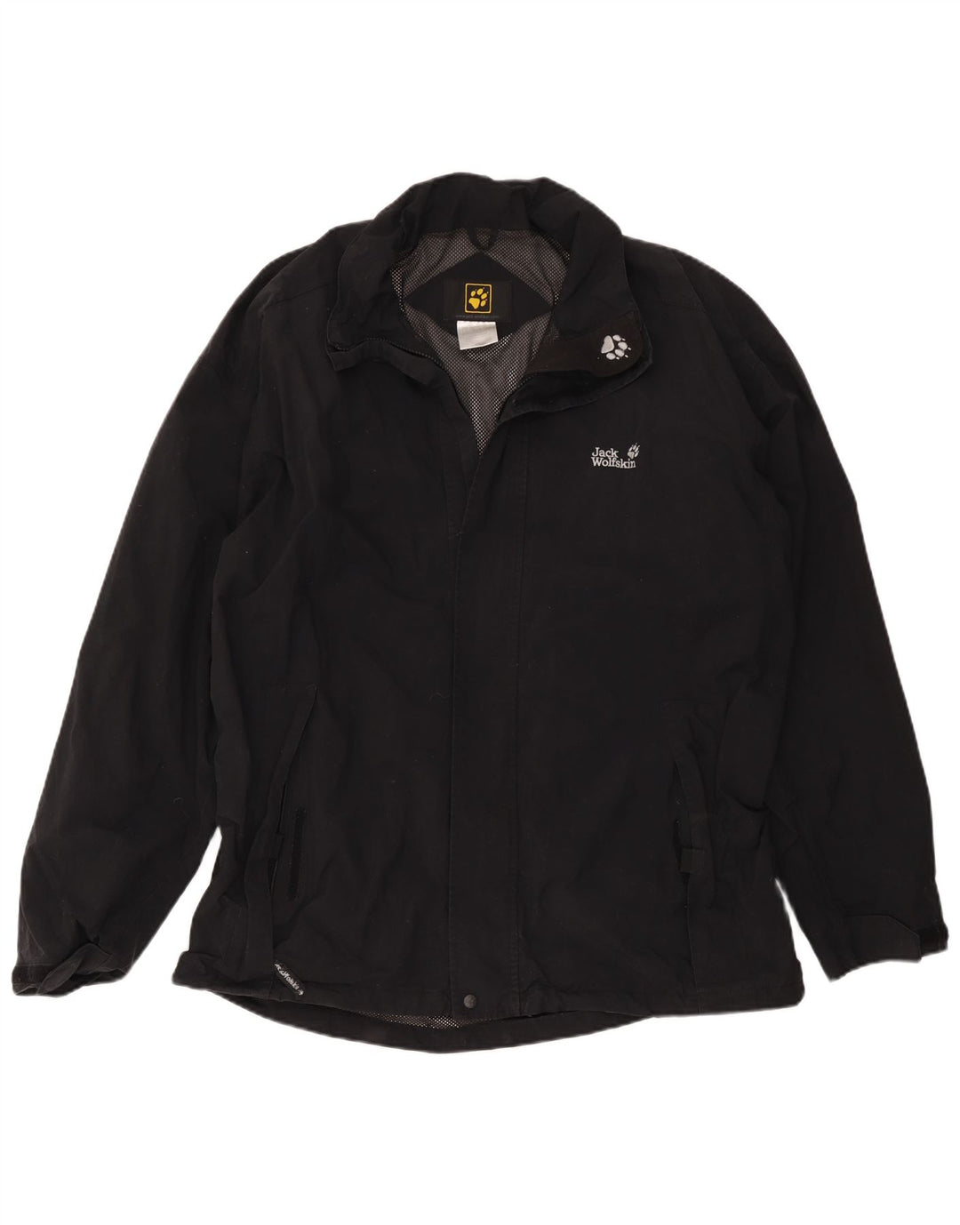 Jaqueta corta-vento masculina Jack Wolfskin UK 50 3XL poliamida preta