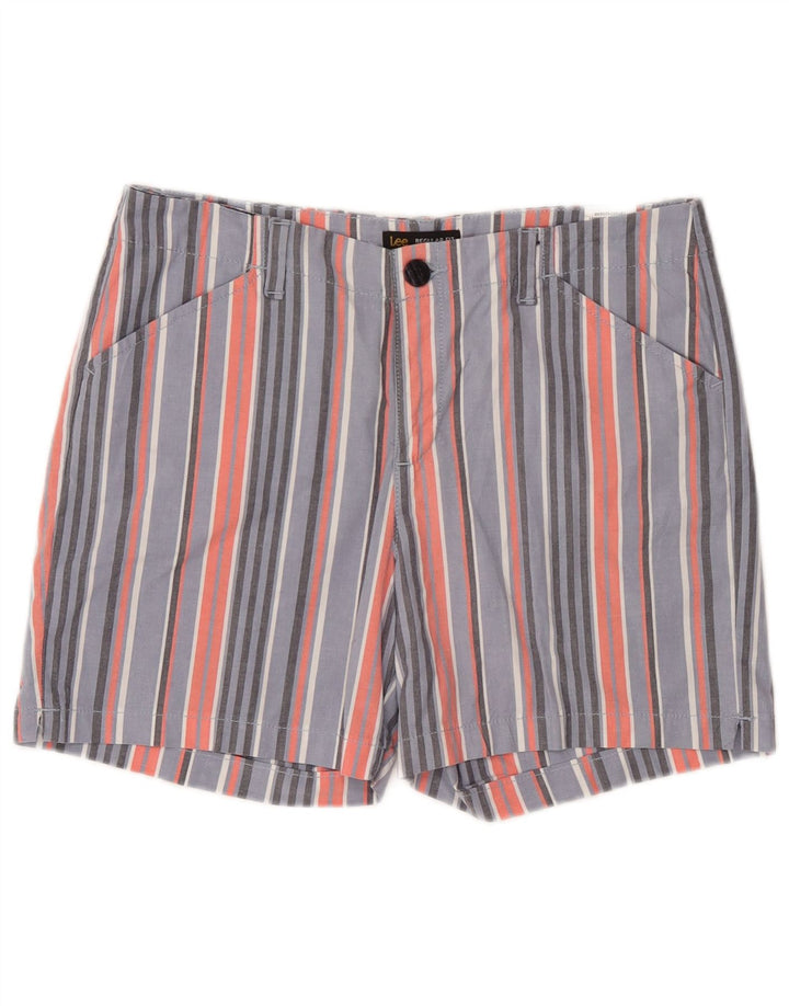 Lee Shorts feminino casual de cintura média US 10 grande W34 listrado multicolorido