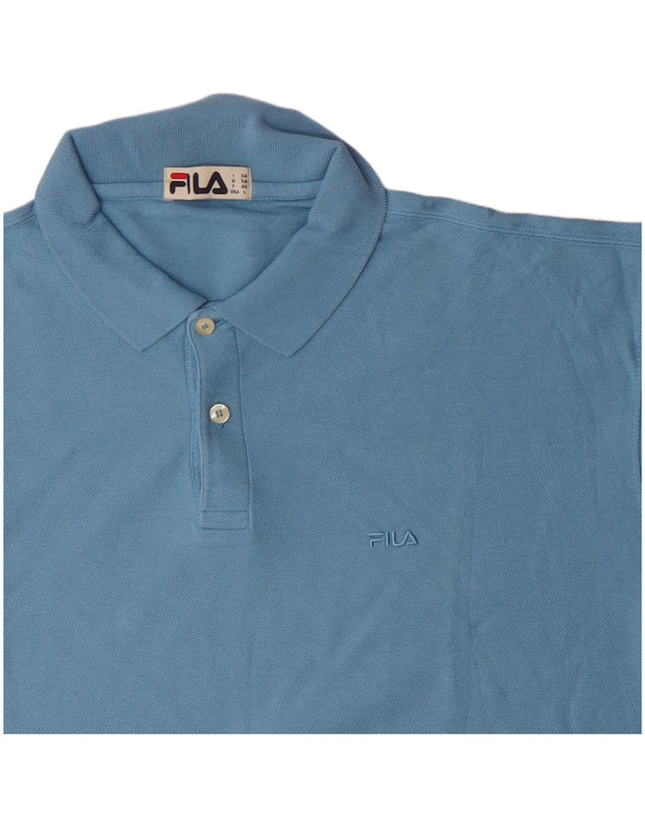 Camisa polo masculina FILA IT 54 XL algodão azul