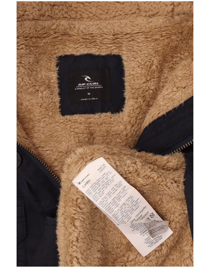 Jaqueta utilitária masculina Rip Curl com capuz Reino Unido 38 algodão azul marinho médio