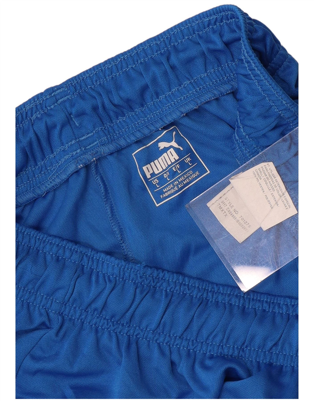 Shorts esportivos masculinos PUMA grande poliéster azul
