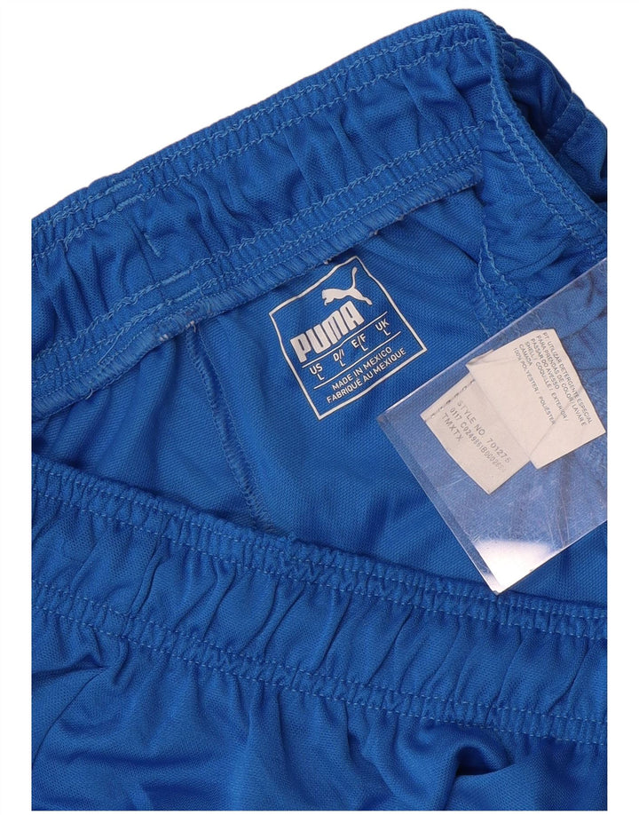 Shorts esportivos masculinos PUMA grande poliéster azul