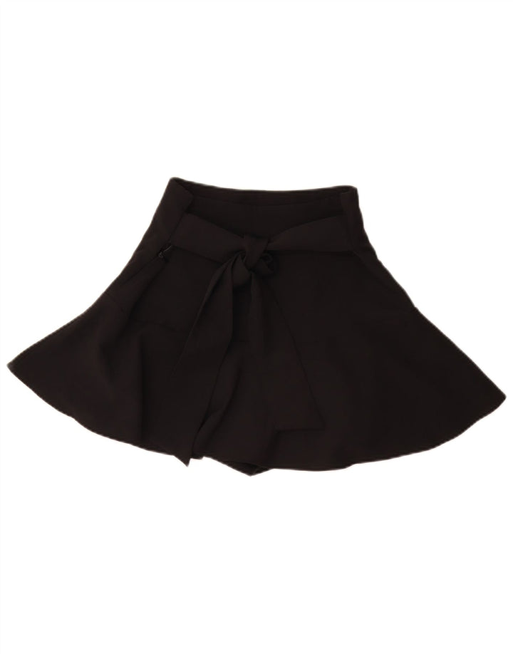 Mini saia feminina Zara pequena W26 algodão preto