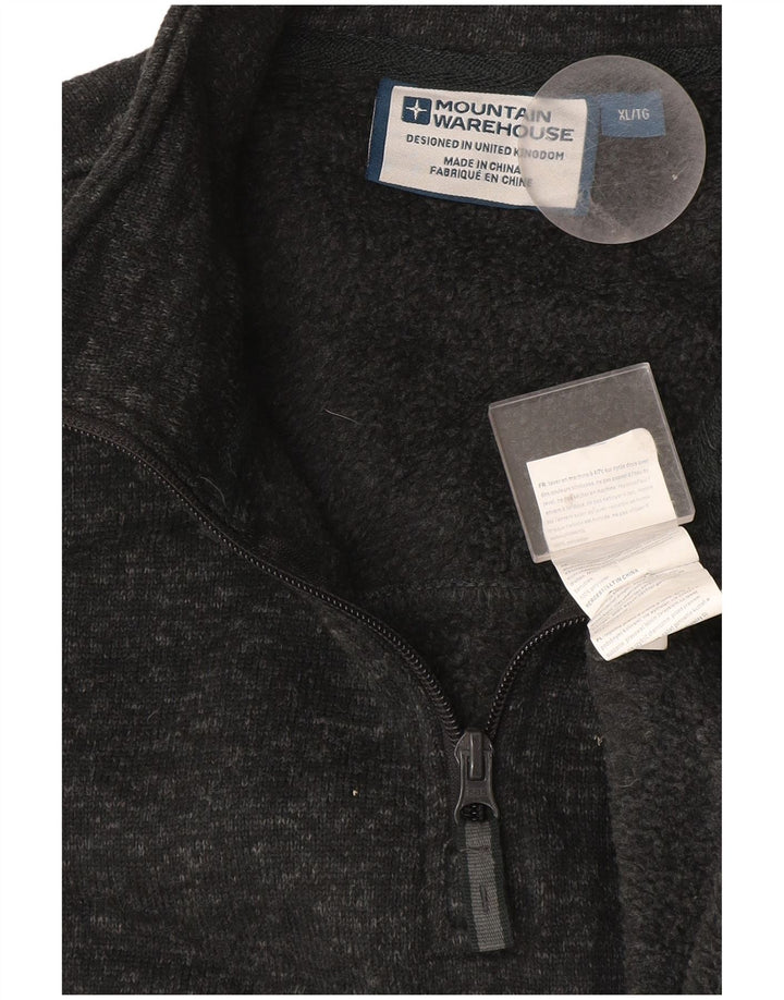 Moletom masculino Mountain Warehouse com zíper e gola XL cinza salpicado