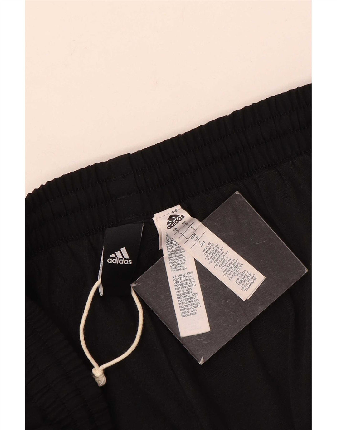 Adidas Mens Treino Calças Joggers Grande Poliéster Preto
