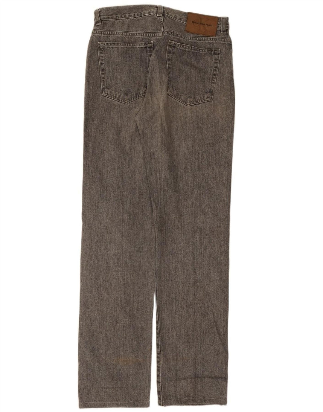 Calça jeans reta feminina CALVIN KLEIN W29 L31 algodão cinza