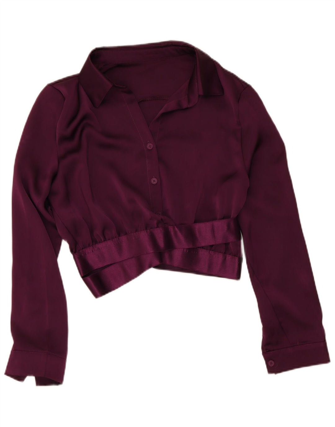 A saia da parte do botão das mulheres do vintage ajustou o poliéster roxo do XL W28