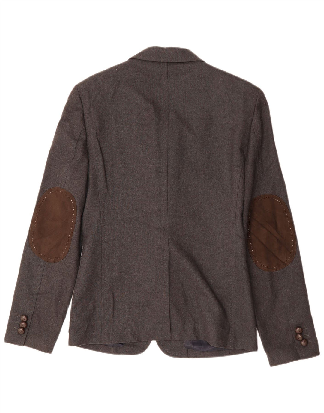 Jaqueta blazer masculina ZARA com 3 botões EU 48 poliéster cinza médio